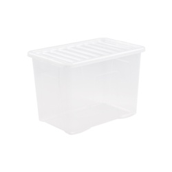 Wham Crystla Clear Box with Lid 80L