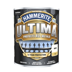Hammerite Ultima Smooth Metal Paint White 750ml
