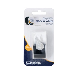 Polythene Thread Black & White 100m x 2
