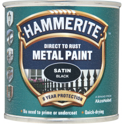 Hammerite Satin Finish Black 250ml