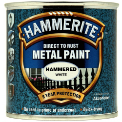 Hammerite Direct To Metal Hammered White 250ml