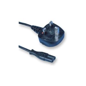 UK Mains Plug 3A Fuse to ‘Figure-8’ 1m