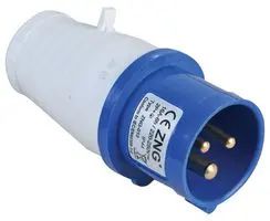 Pin & Sleeve Plug 2 P+E BLUE