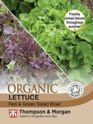 Thompson and Morgan Organic Lettuce Red & Green Salad Bowl Seeds