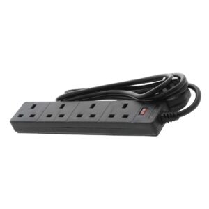 4G 2M Black Extension Lead