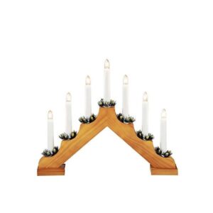7 Candle Bridge – Light Oak