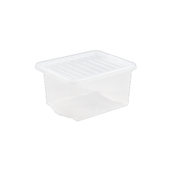 Wham Crystal Clear Box With Lid 37L