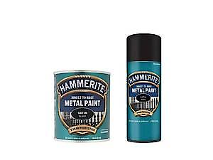 Hammerite Satin Finish Black 750ml