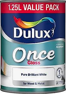 Dulux Once Gloss Pure Brilliant White 1.25L