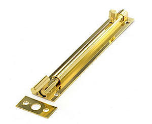 Securit Necked Bolt 1in Wide Brass 75mm