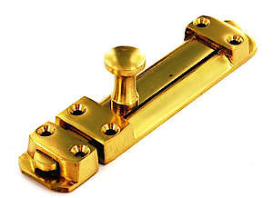 Heavy Door Bolt Brass 100mm S2538
