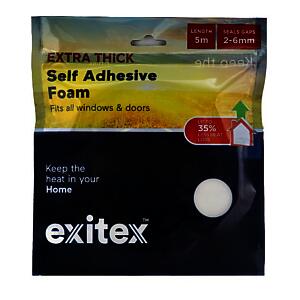 Exitex Extra Thick Self Adhesive Foam White 5m