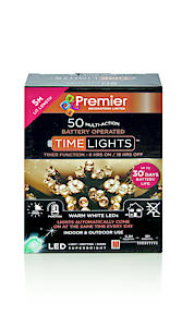 Premier 50 Battery Operated Time Lights Warm White
