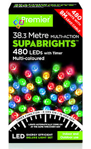 Premier 480 Mains Operated SupaBrights Multi-Coloured
