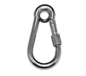 Carbine Hook with Screw Nut & Eyelet 10cm